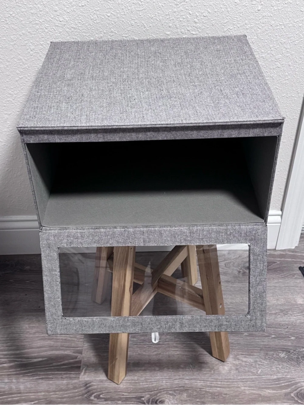 Cambridge Drop-Front Sweater Box in Grey - The Container Store EUC